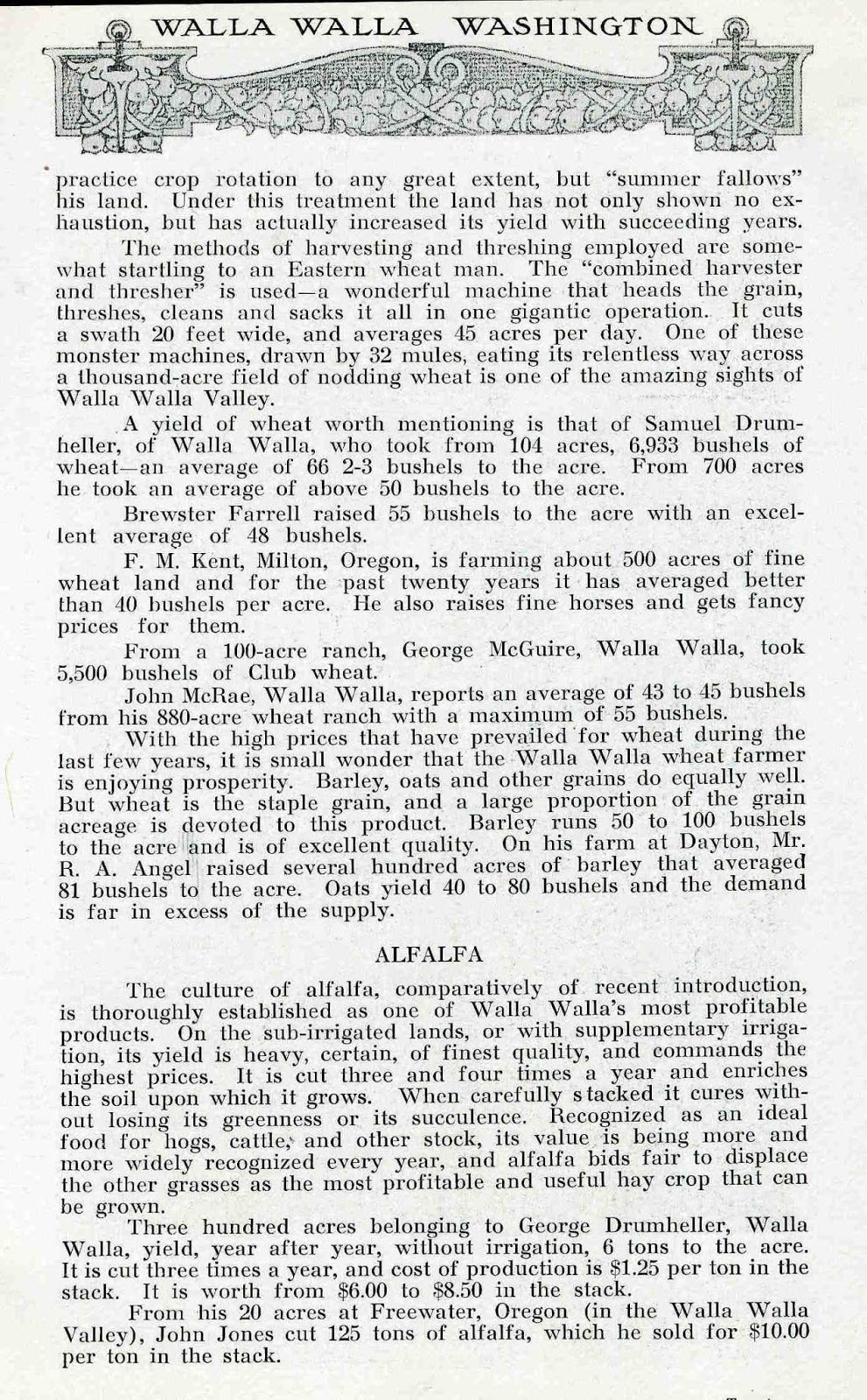 Bygone Walla Walla vintage images of the City and County (and beyond