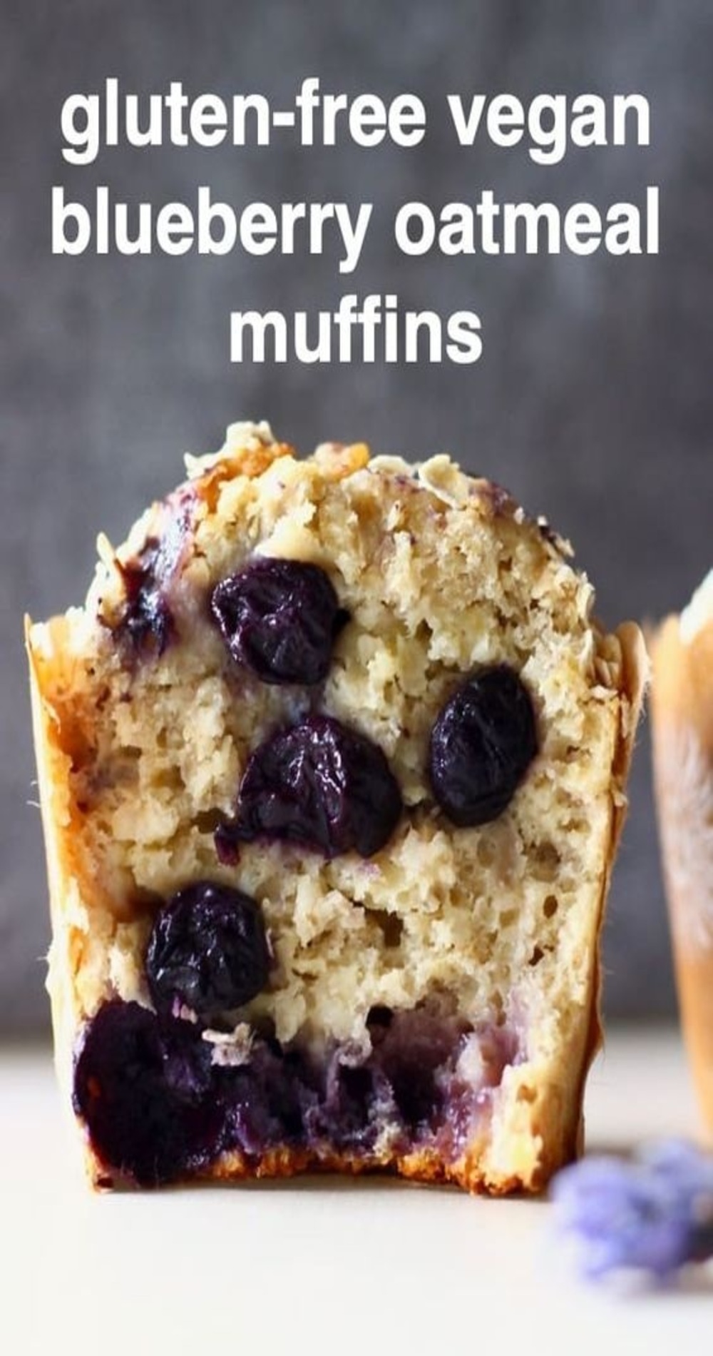 Gluten-Free Vegan Blueberry Oatmeal Muffins