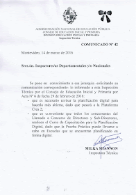 Inspección Departamental de Educación Inicial y Primaria de Río Negro:  marzo 2016