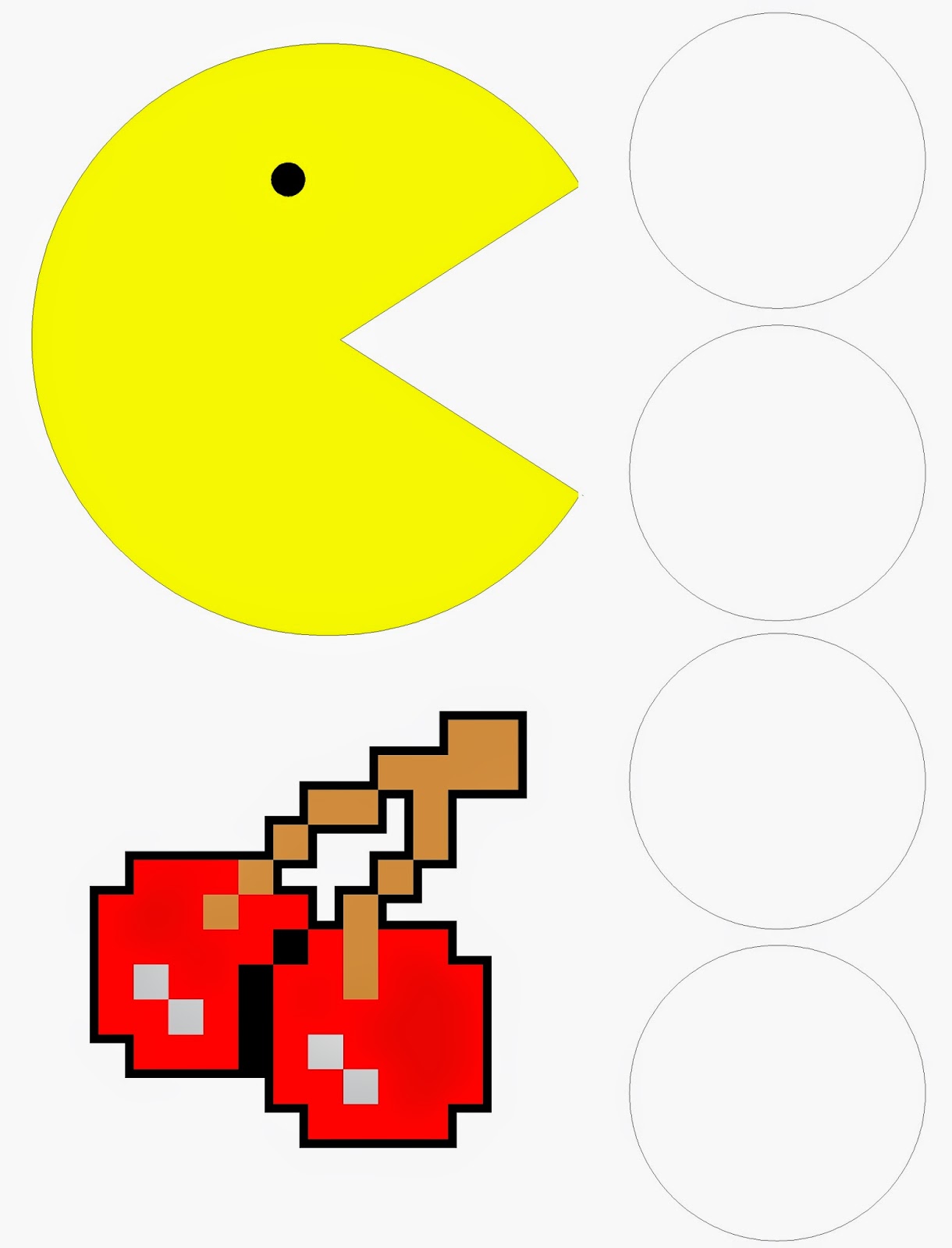 Pac Man Pennant Banner DIY Party Mom pac-man-pennant-banner-diy-party-mom