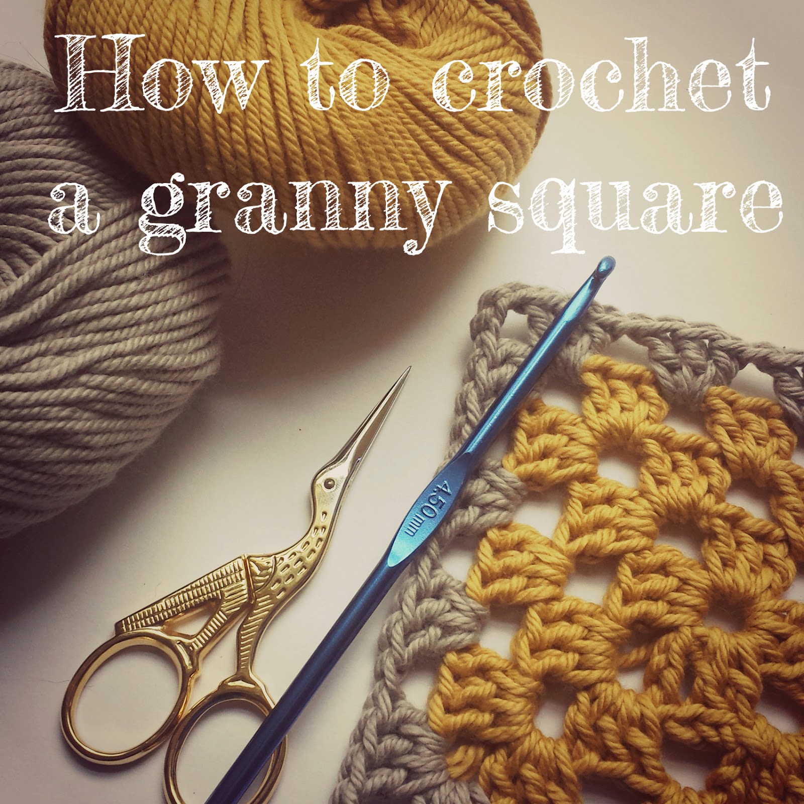 Crochet Granny Square Tutorial ~ Hooked by Robin