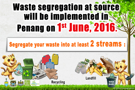 Warga Penang Wajib Asing Sampah Mulai Jun 2016 Warga Penang Wajib Asing Sampah Mulai Jun 2016