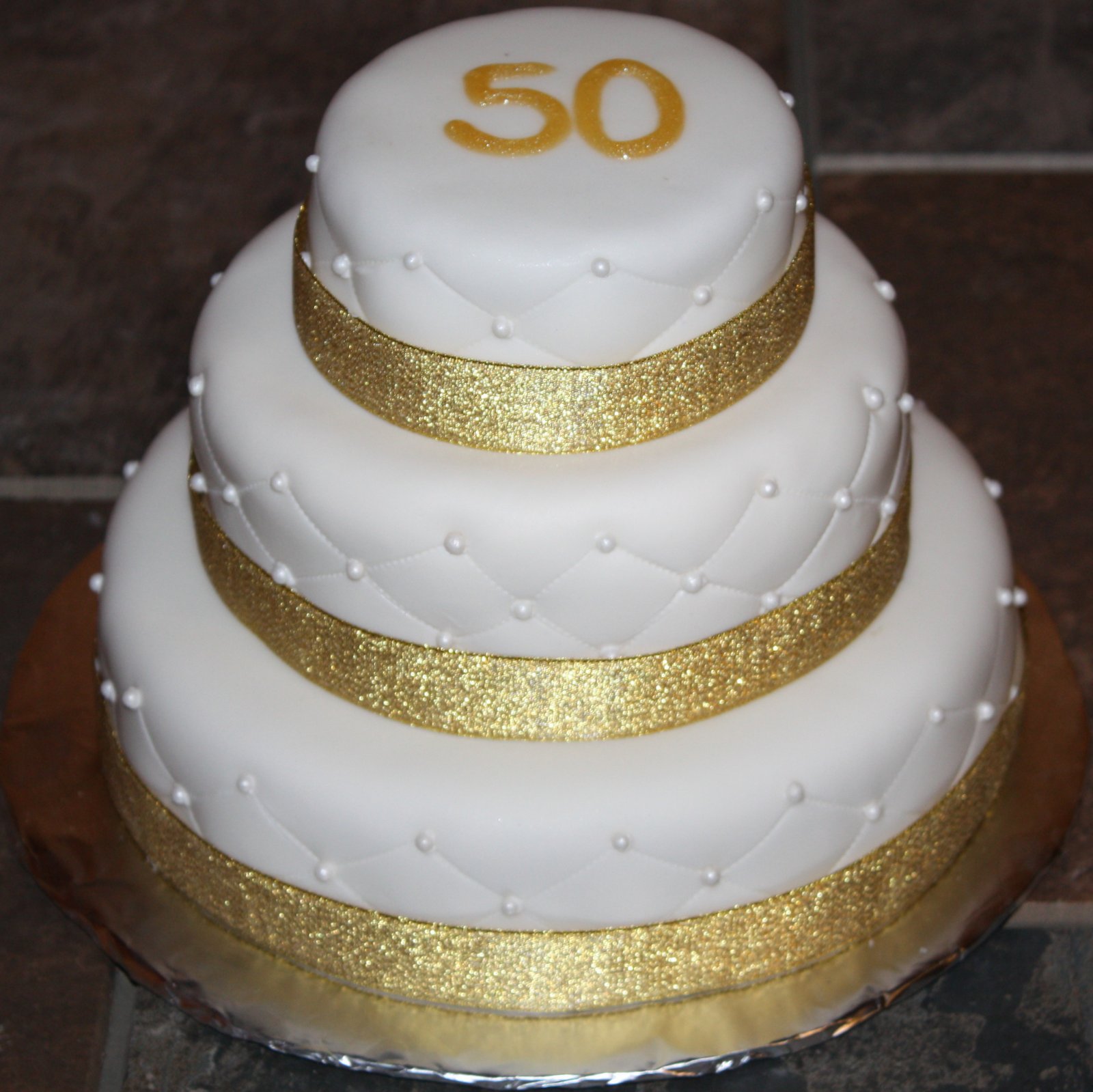 Pretty Piece A Cake 50th Wedding Anniversary