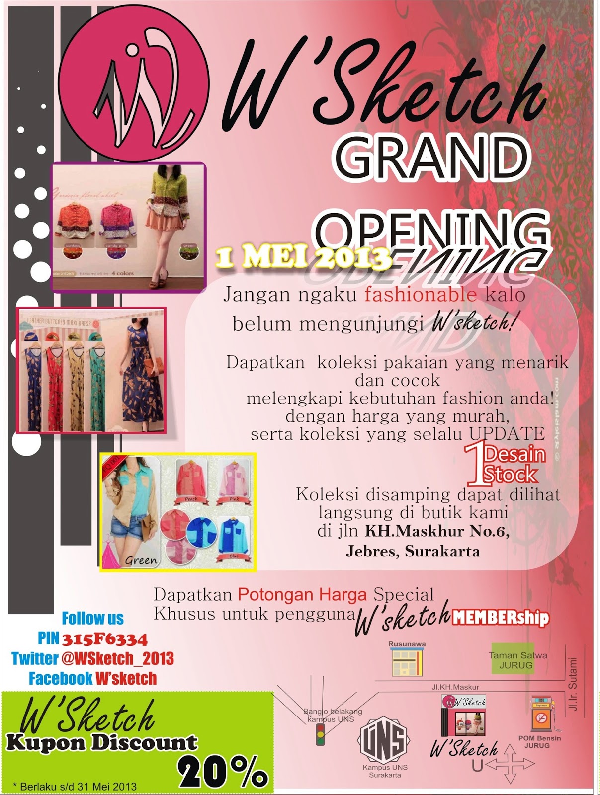 Contoh Brosur butik Baju Terkini