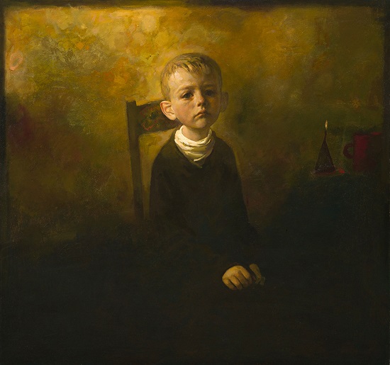 "Boy Thinking" by Igor Melnikov, 2017. arte contemporáneo, pinturas, "Boy Thinking" by Igor Melnikov, 2017.
