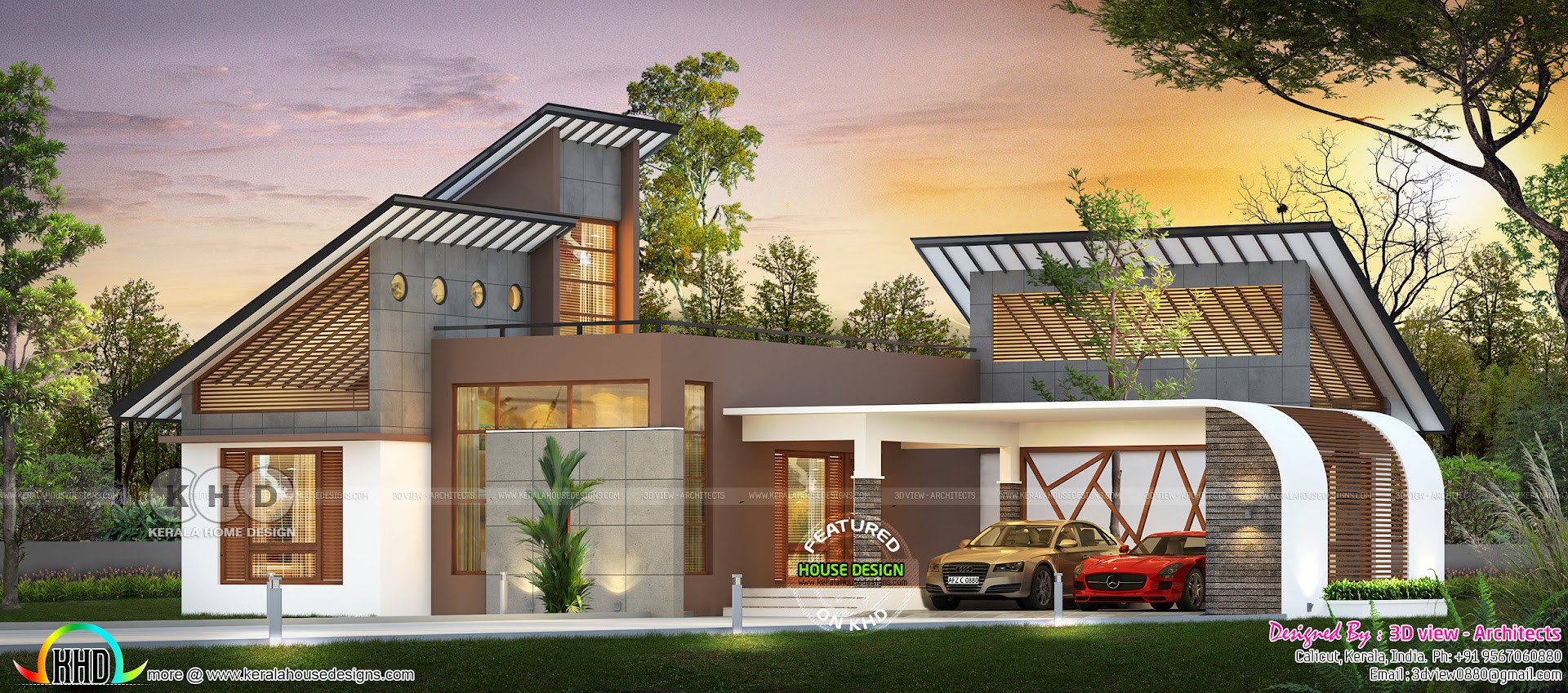 Single floor ultra modern home 1420 square feet Kerala