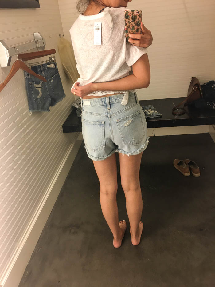 abercrombie high waisted shorts