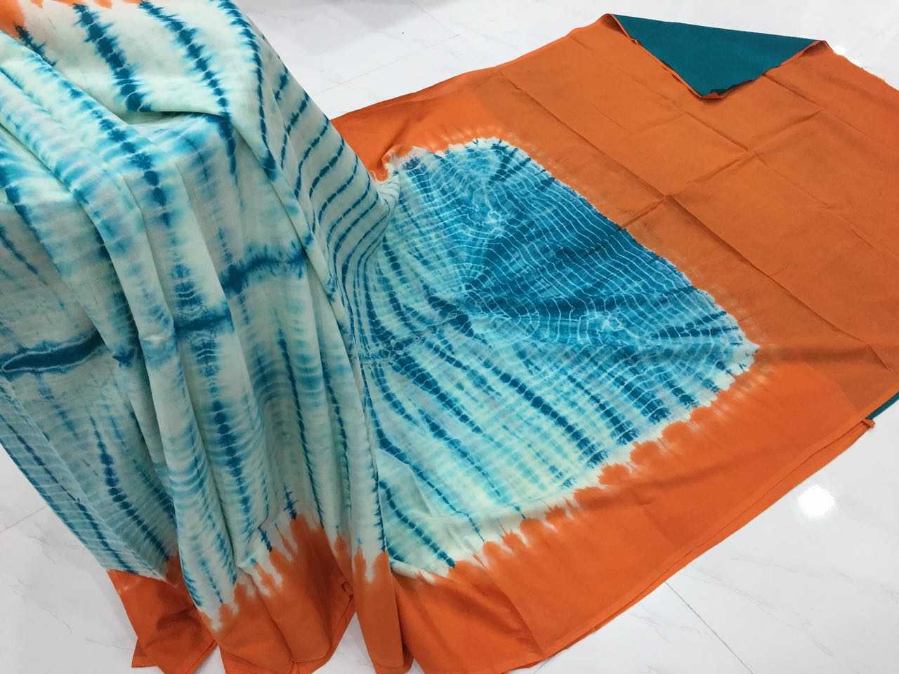 Cotton tye and dye shibori sarees | Buy Online Cotton Sarees