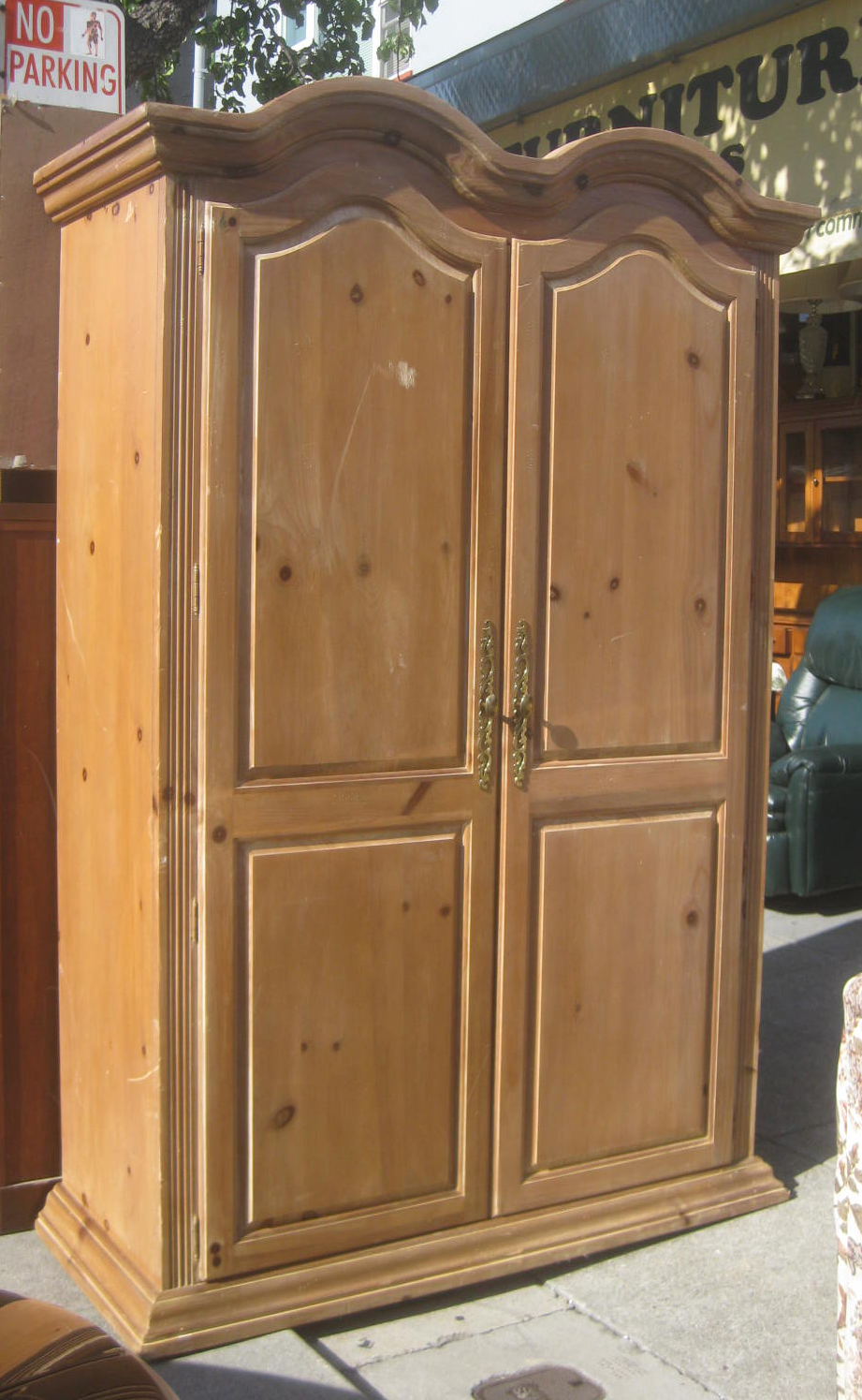 UHURU FURNITURE & COLLECTIBLES SOLD Pine TV Armoire 50