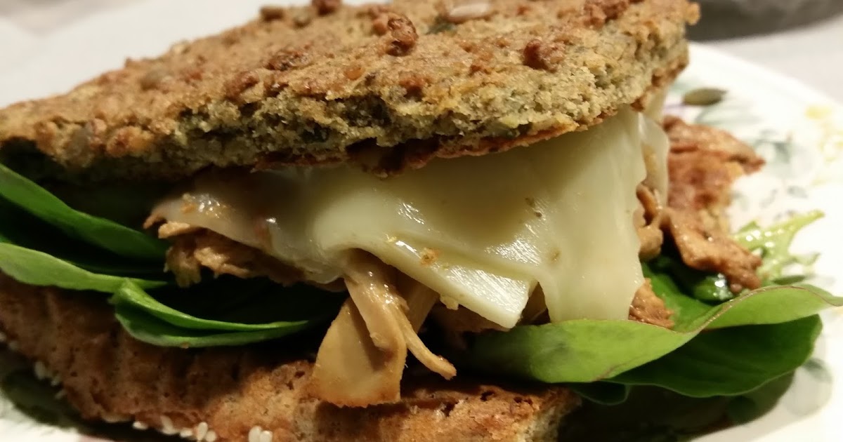 Autoimmune Healing Cuisine BBQ Chicken sandwich on flat bread