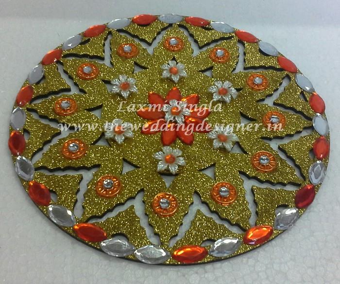 Decorated Foam Glitter Rangoli