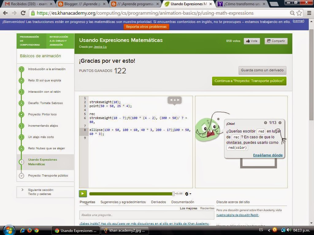 Error de sintaxis Khan Academy
