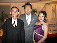 Band manager Jason Geh with newly weds Jeremy and Arina