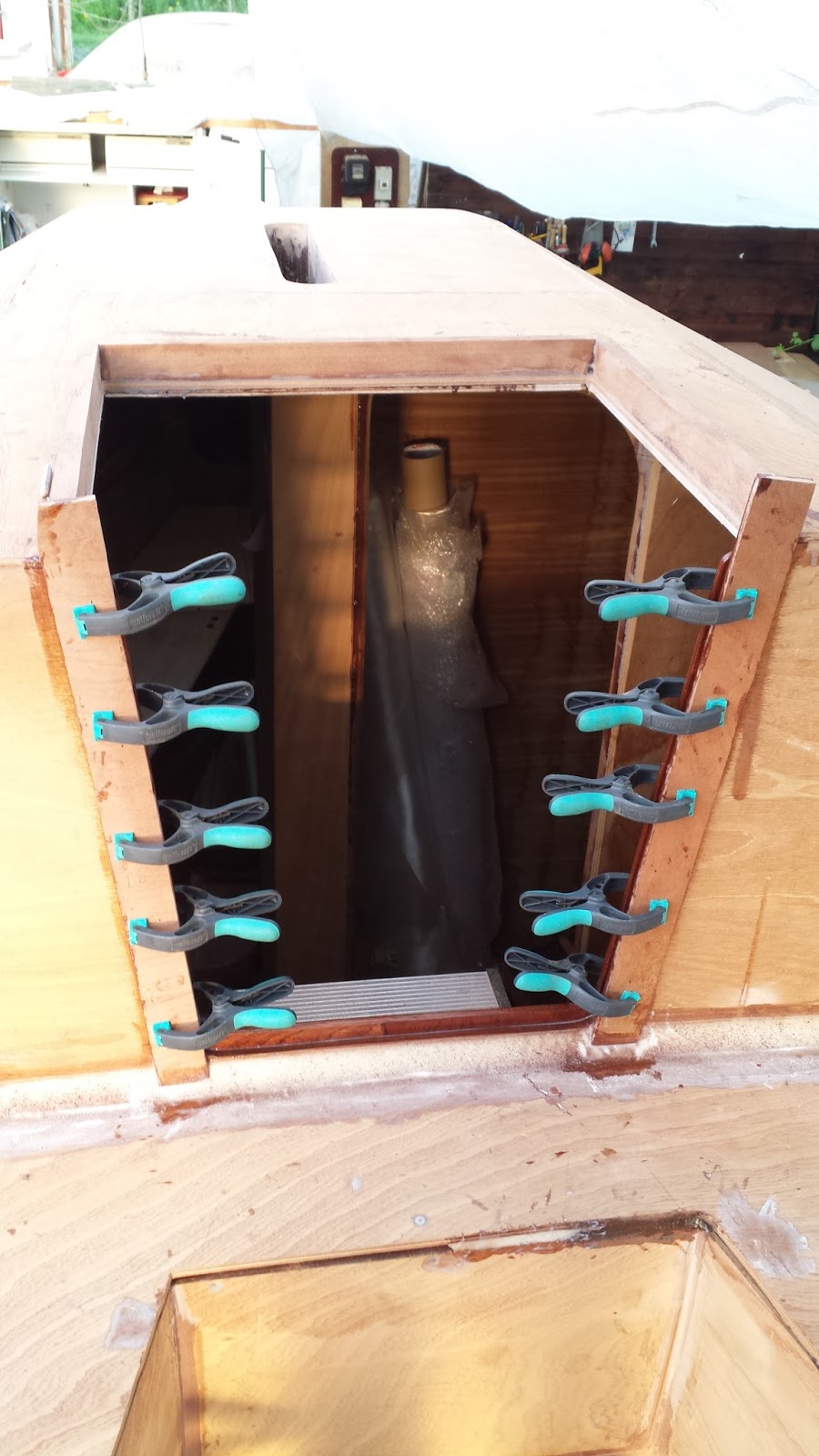 Plywood Boat Building Blog Work on the Companionway Hatch