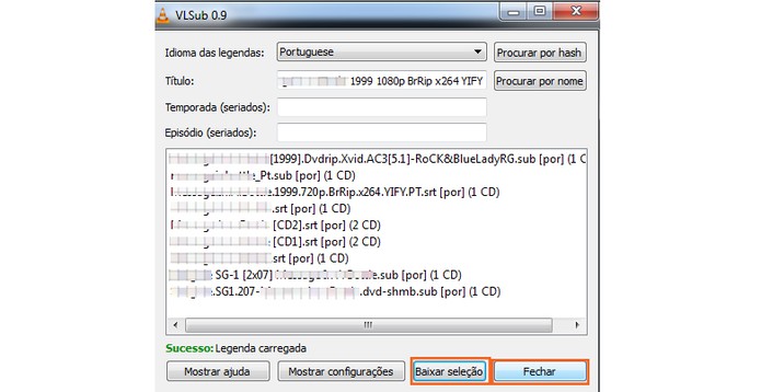 VLC-Download subtitles