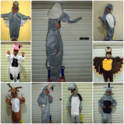  Kostum binatang burung dara Kostum binatang Sapi Kostum 