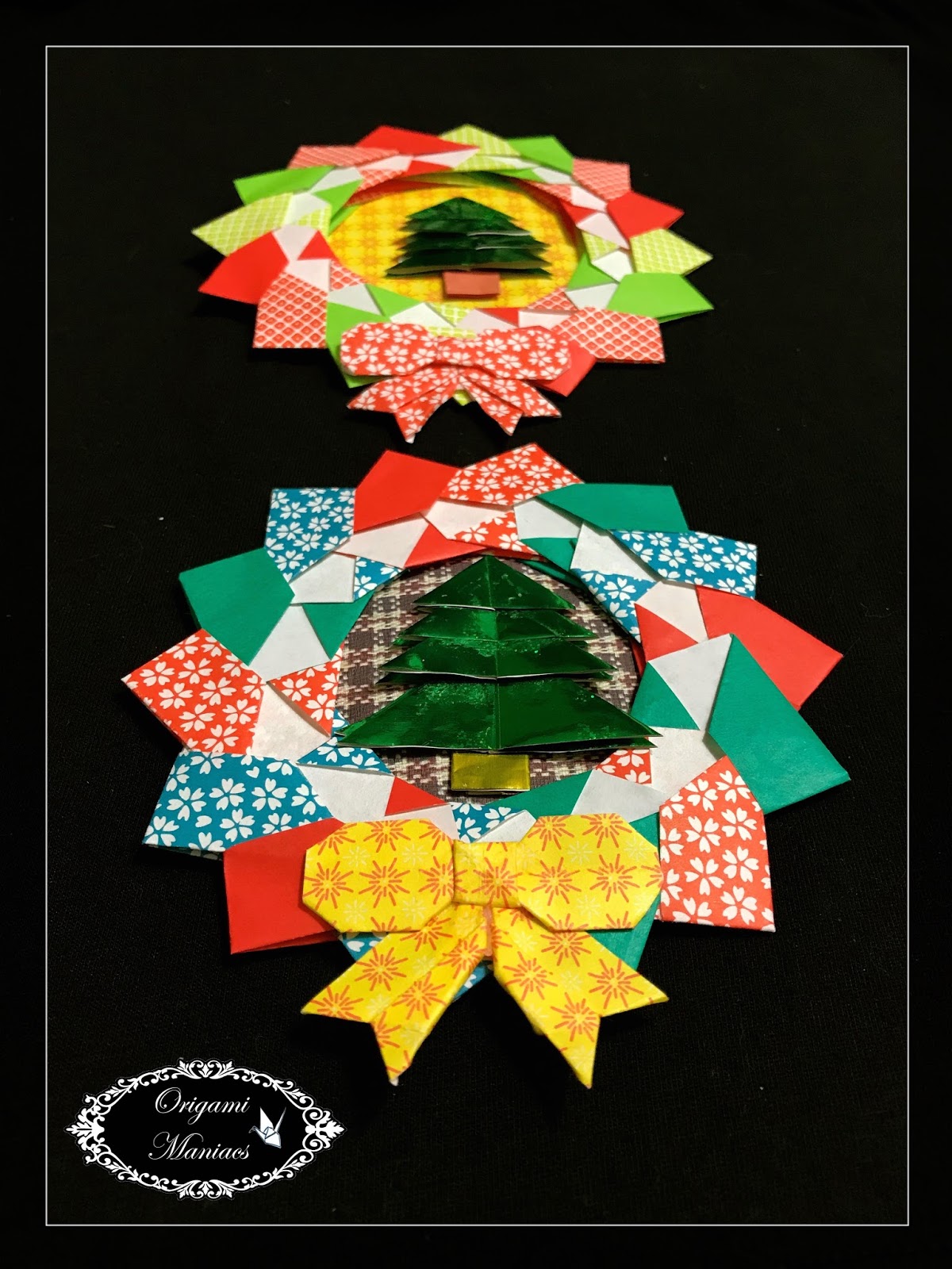 christmas origami wreath christmas origami wreath