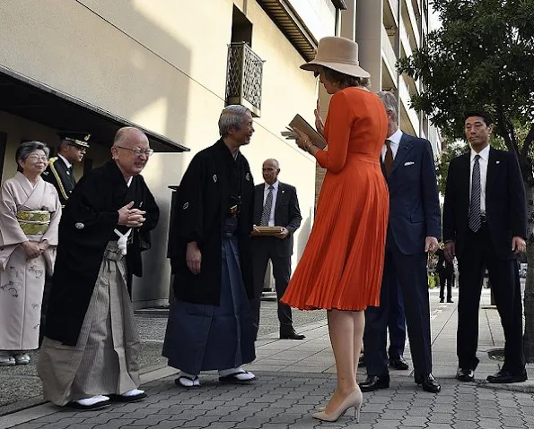 King Philippe and Queen Mathilde of Belgium enjoy traditional noh masked dance-drama in Osaka