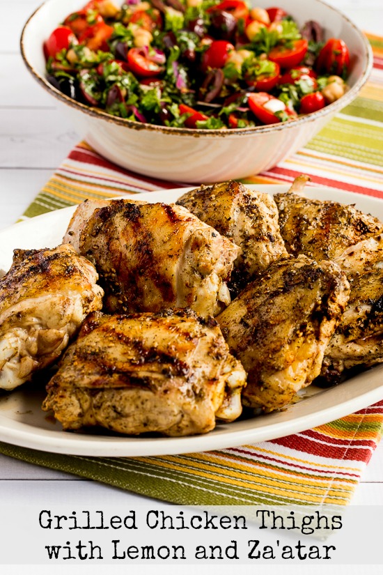 Kalyn's Kitchen®: Grilled Chicken Thighs with Lemon and Za'atar