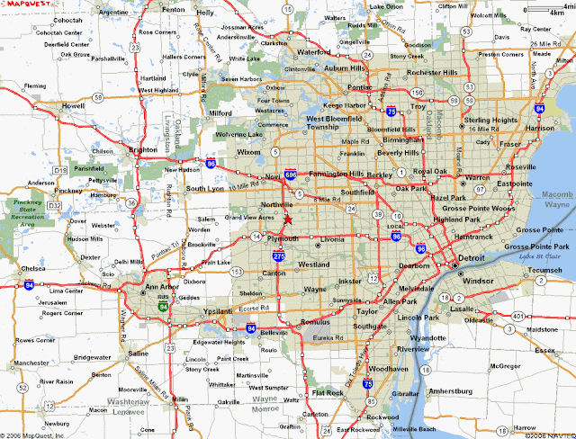 Metropolitan Detroit map