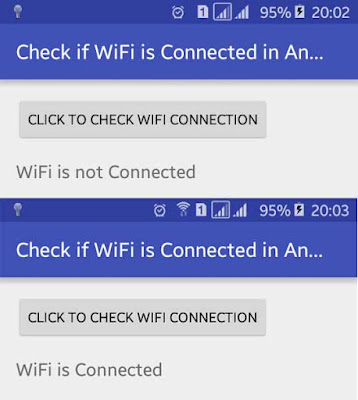 Android Example: Checking WiFi Connection in Android Programmatically