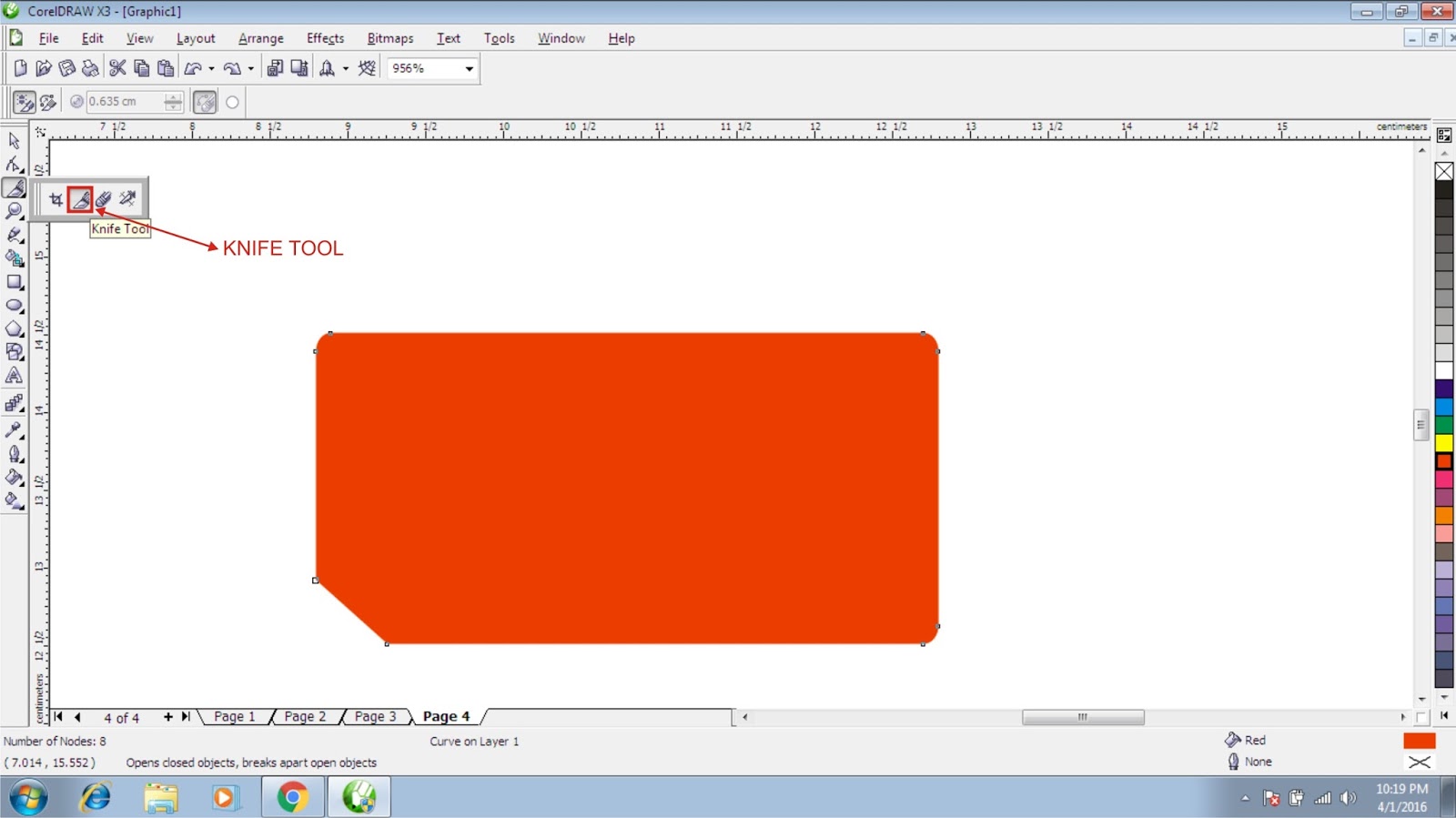 CorelDraw and Corel Draw Me Knife Tool ka Upyog Hindi Me