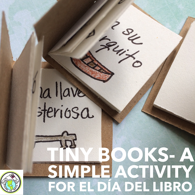 Make Tiny Books in Spanish Class for el Día del Libro