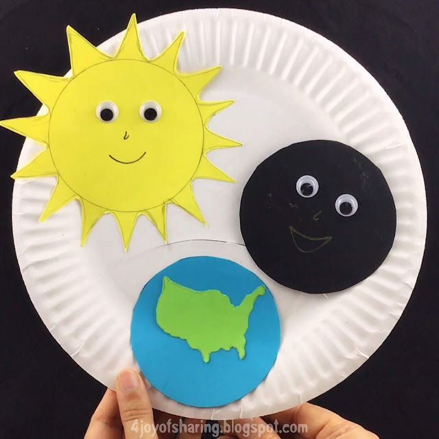How to make solar eclipse craft with preschool kids?
