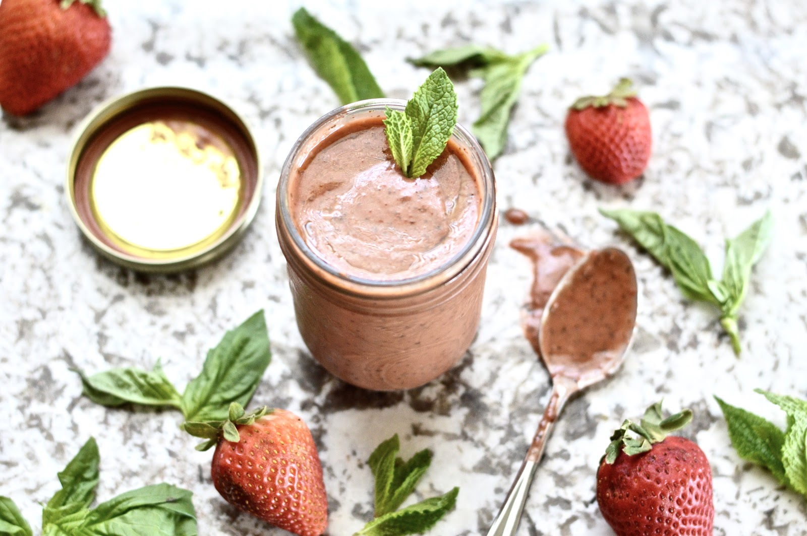 Pure and Simple Nourishment Strawberry, Mint and Basil Vinaigrette (Paleo, Vegan, Whole 30