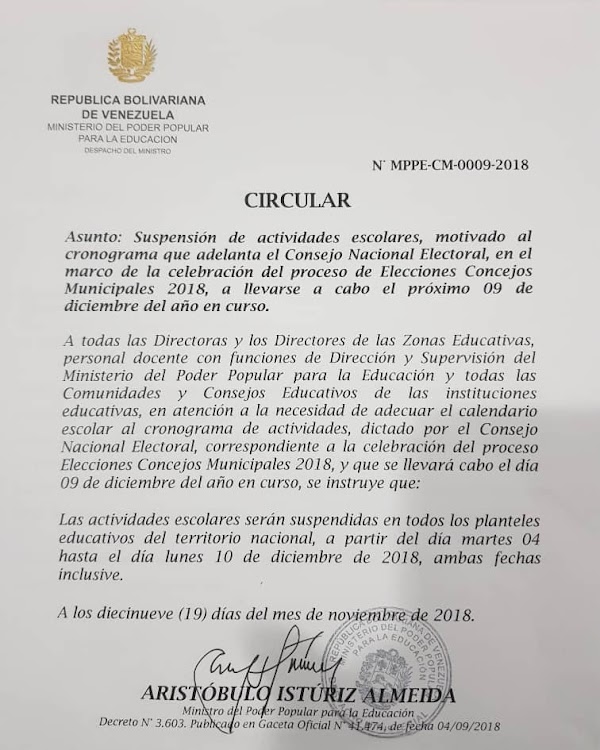 OFICIAL / Estas son las fechas de suspensión de clases por las elecciones municipales OFICIAL / Estas son las fechas de suspensión de clases por las elecciones municipales
