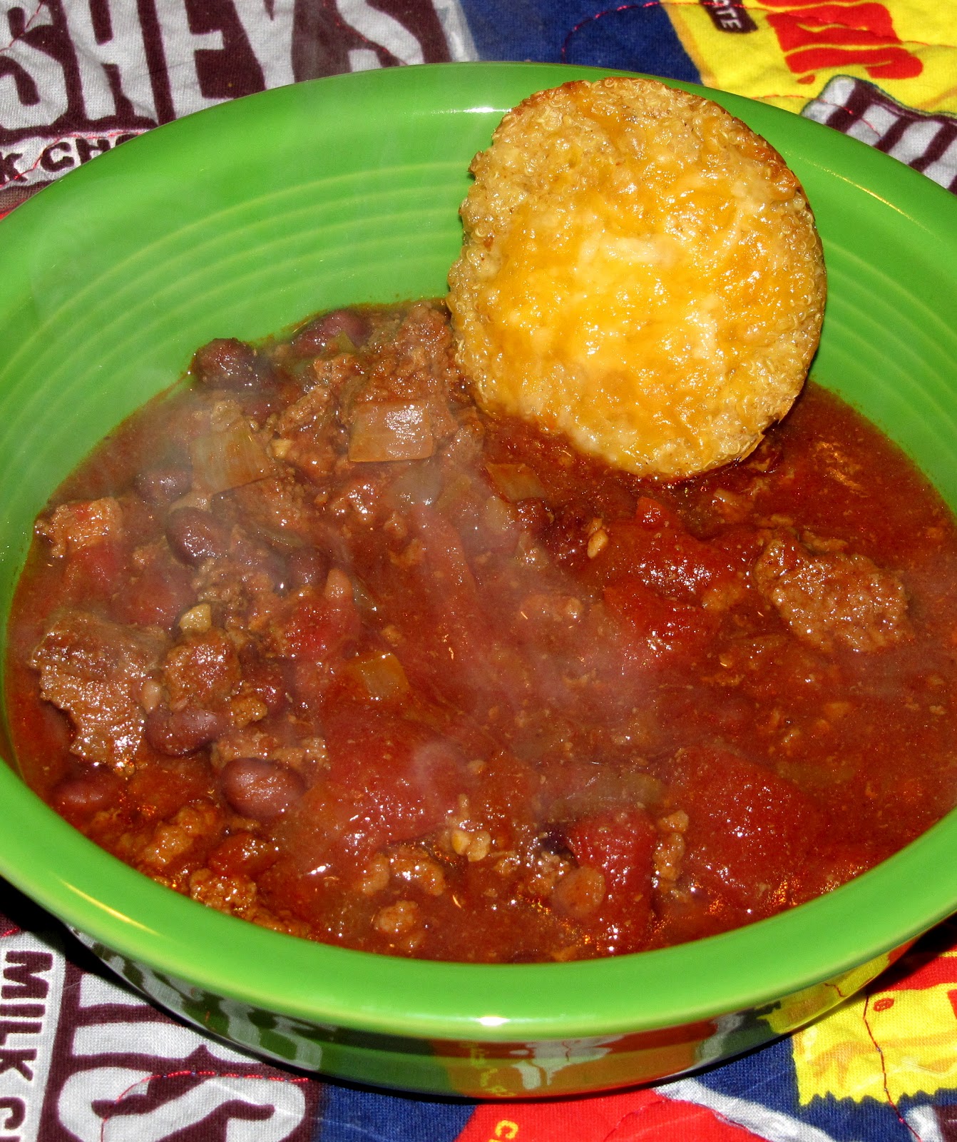 Cooking in Carolina! Beef and Black Bean Crockpot Chili & TexMex Quinoa Cakes