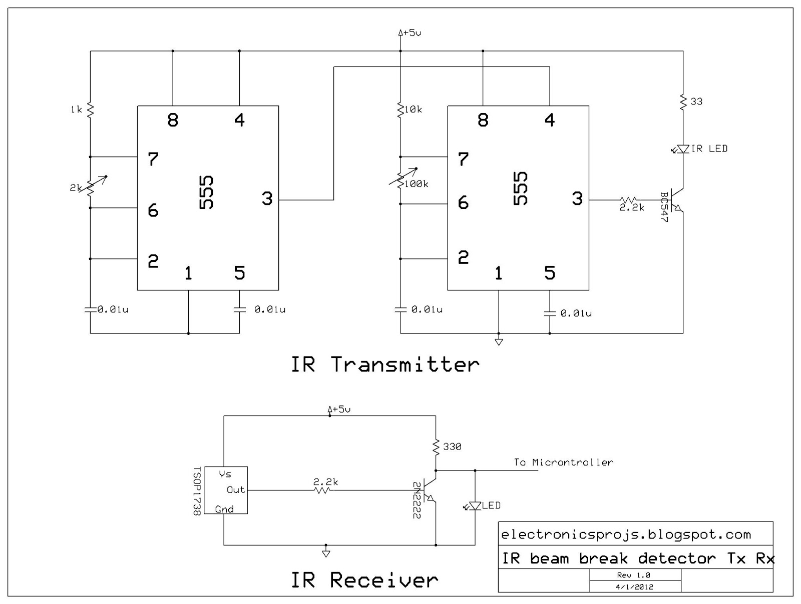 Electronics Projects: Infrared Beam Break Detector