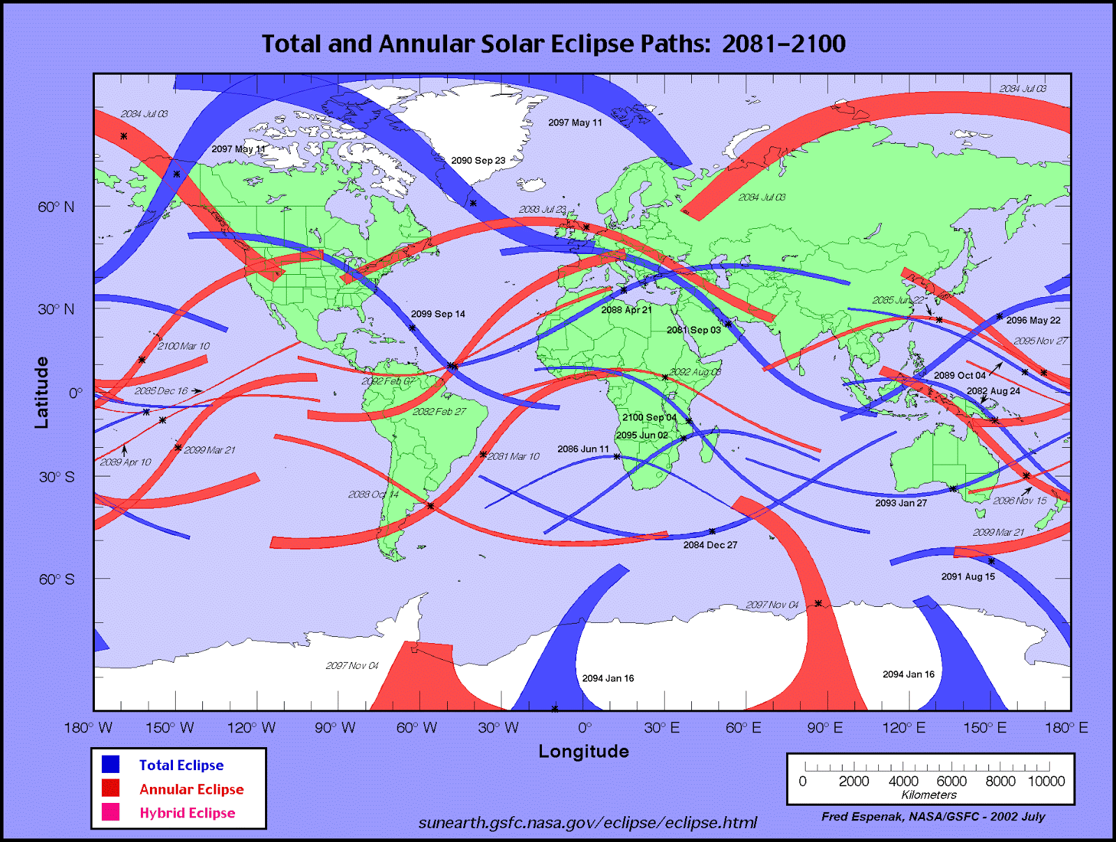 Maps of the next solar eclipses Vivid Maps
