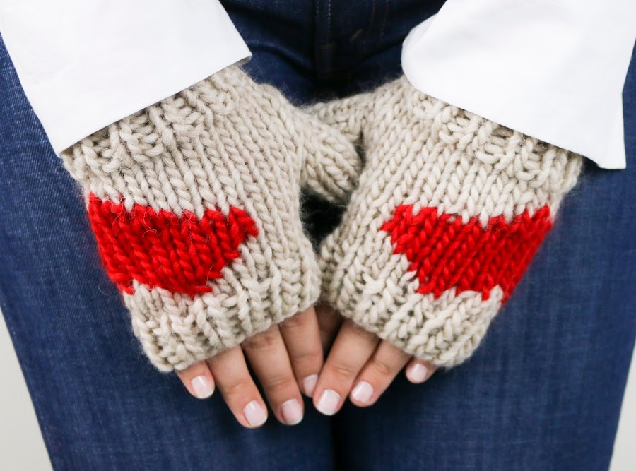 patrón guantes tejidos a mano