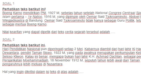 Contoh Soal Abstraksi Teks Cerita Sejarah ezy blog