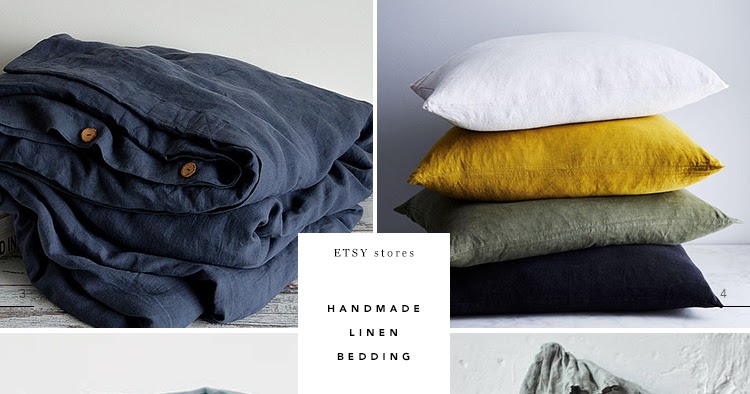 ON MY RADAR: Etsy stores with handmade linen bedding