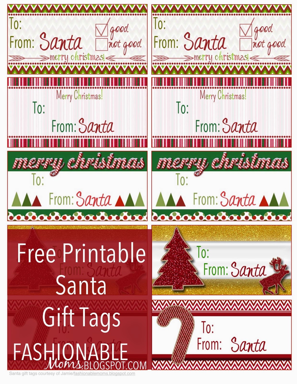 My Fashionable Designs Free Printable Santa Gift Tags