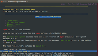 Command line mode web browser on Ubuntu