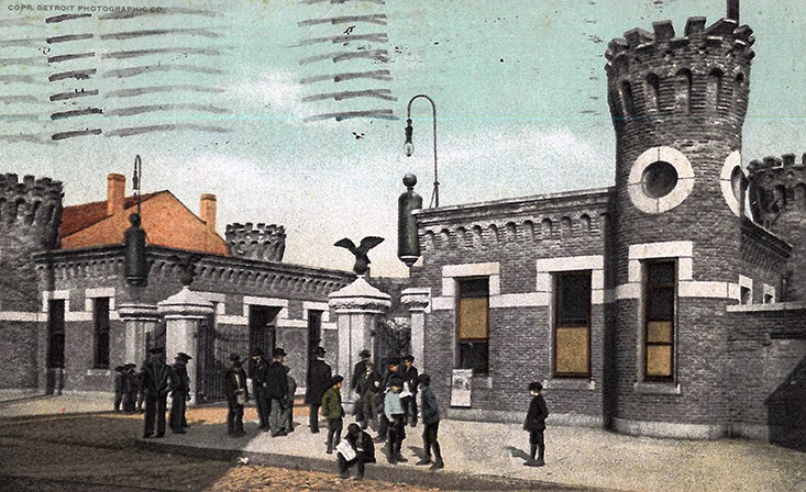 Postcard of the Brooklyn Navy Yard's Sands Street Gatehouses