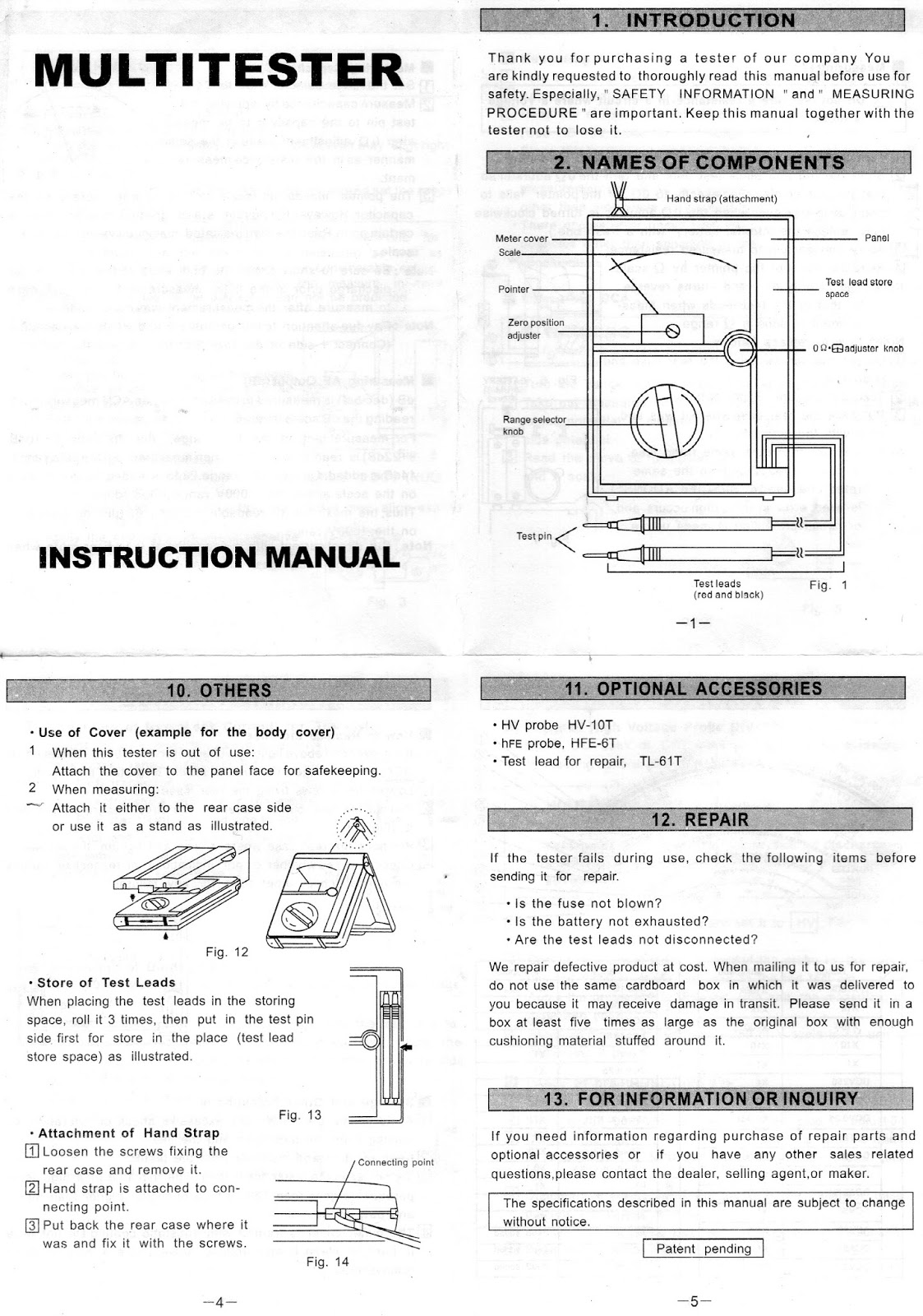 RADIO SELLER: Manual Analog Multitester