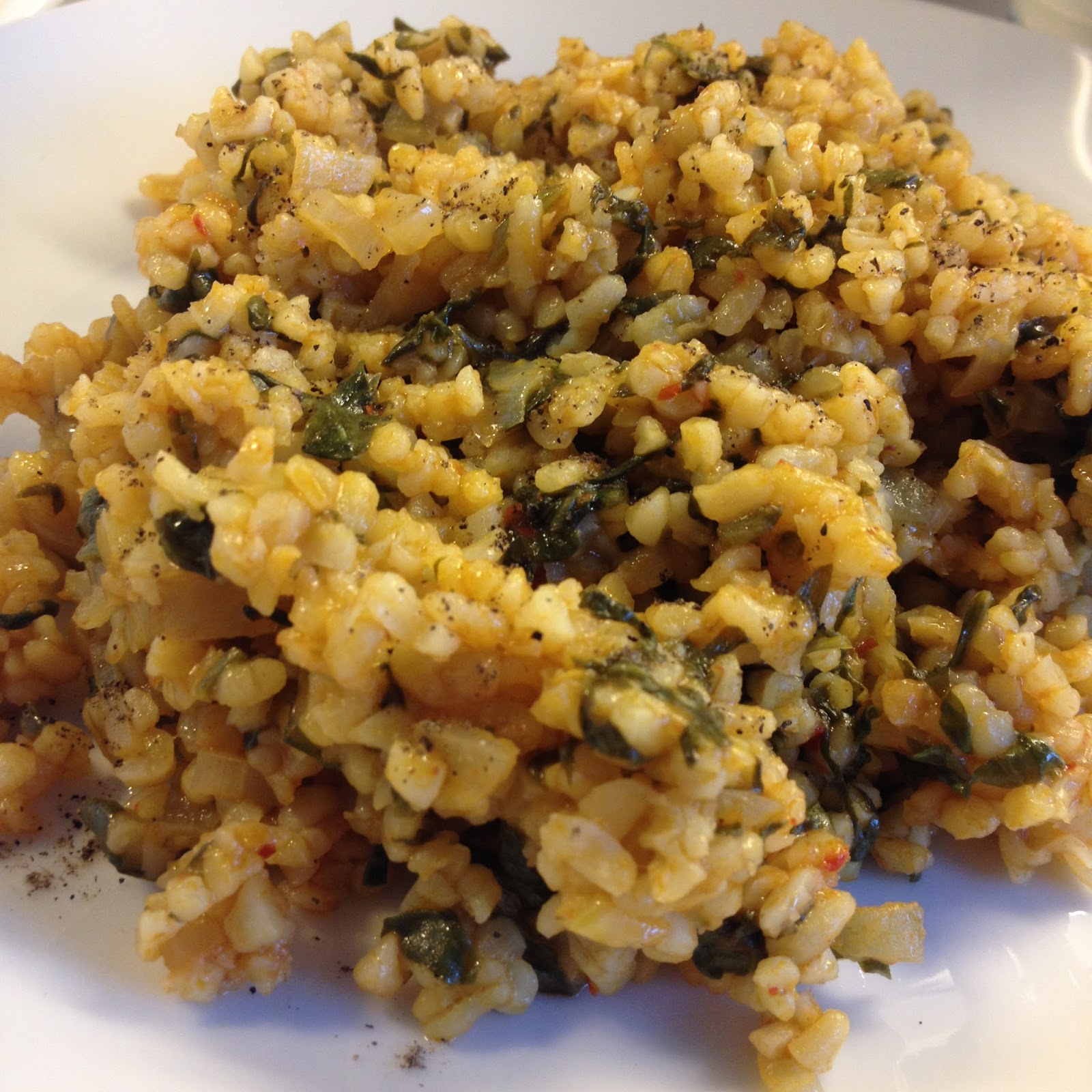 Ispanaklı Bulgur Pilavı Ispanaklı Bulgur Pilavı