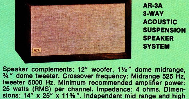 ar 3a speakers for sale