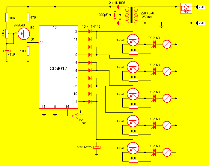 Микросхема cd4017 описание и схема включения