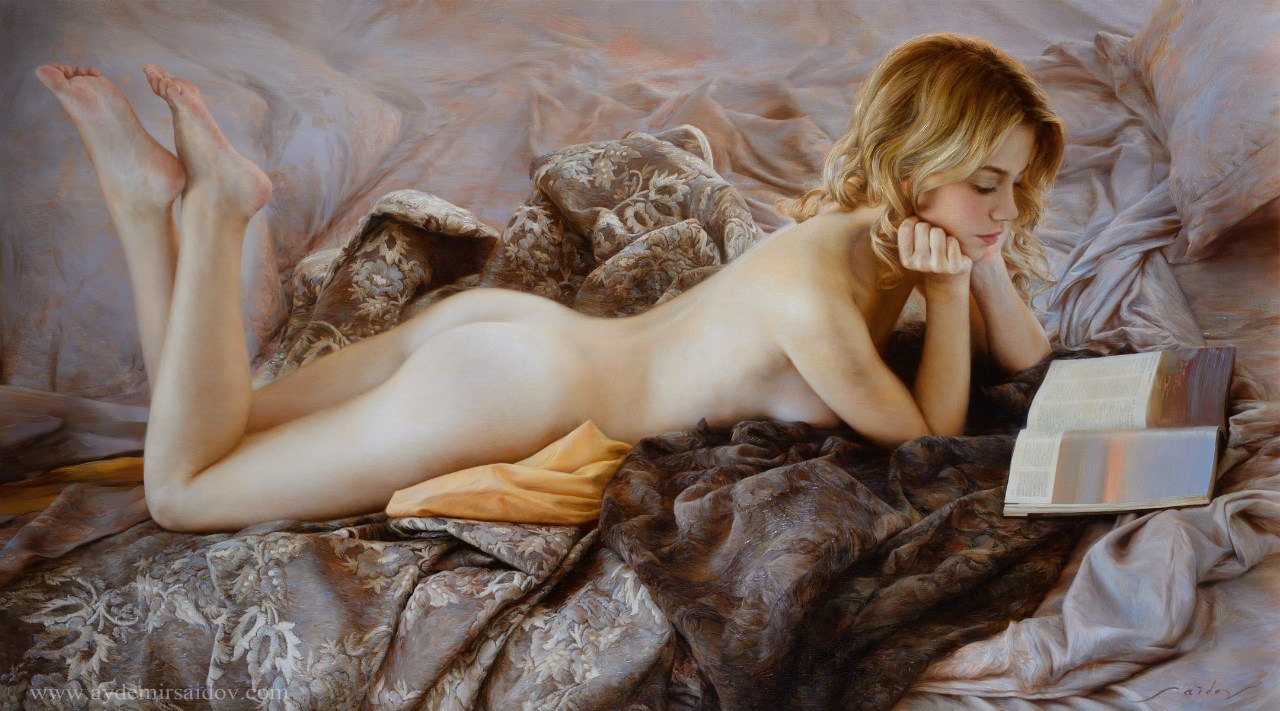 Chinese nude girl painting