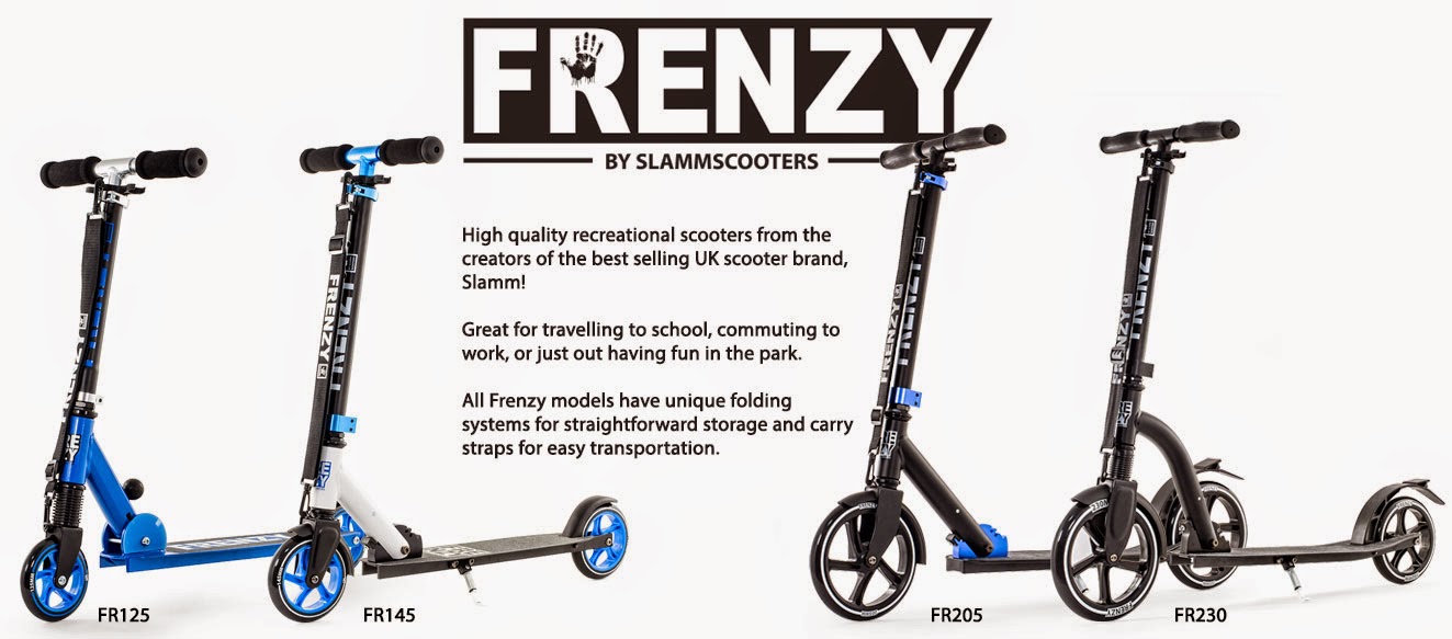 Frenzy Scooters 230mm Folding Scooter, Silver main image 0
