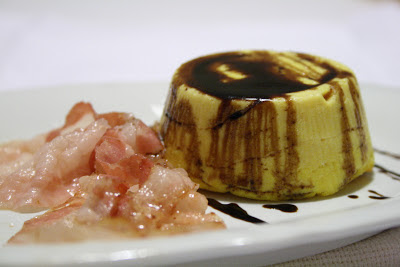 flan di zucca con pancettina croccante