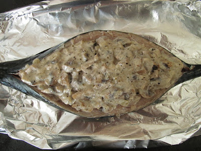 Скумбрия "Праздничная" фаршированная грибами