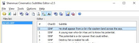 A tool used to update subtitle text in cut scenes, from the Shenmue Translation Pack.