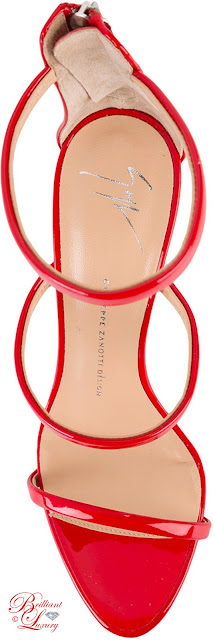 ♦Giuseppe Zanotti red strappy stiletoo sandals #giuseppezanotti #shoes #red #pantone #brilliantluxury