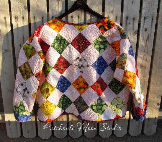 Patchouli Moon Studio~Quilted Fruit & Vegetable Fabric Jacket